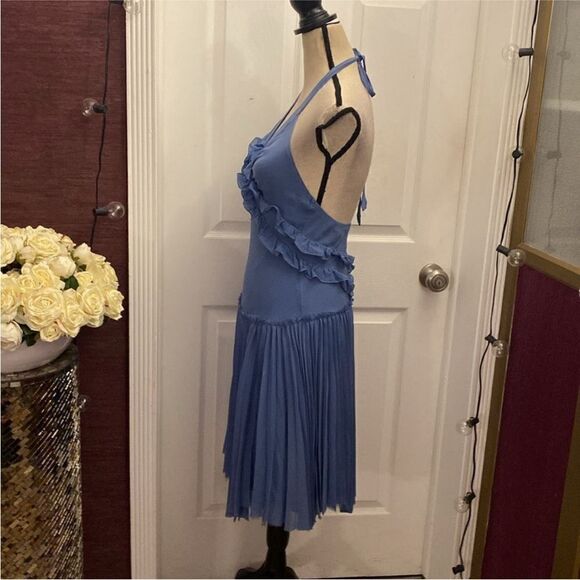Patrizia Pepe Elegant Blue Halter Dress, S - Picture 4 of 11